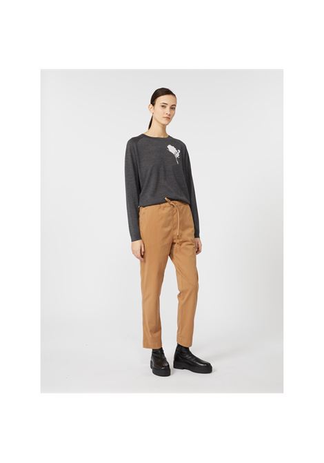 pantalone in raso di cotone monoel. in trama tinto in capo Max Mara leisure | PARCO002
